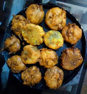Batata (Potatoes) vada Stock Photos