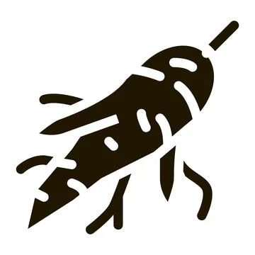 Batata Vegetable Icon Vector Glyph Illustration Stock Illustration