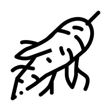 Batata Vegetable Icon Vector Outline Illustration Stock Illustration