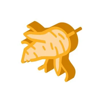 Batata Vegetable isometric icon vector illustration Stock Illustration