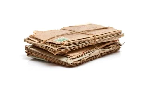 Batch of antique mail 写真素材