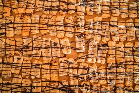 Batch of Delicious Shortbread Biscuits with Dakr and White Choclate Drippin.. Stock Photos