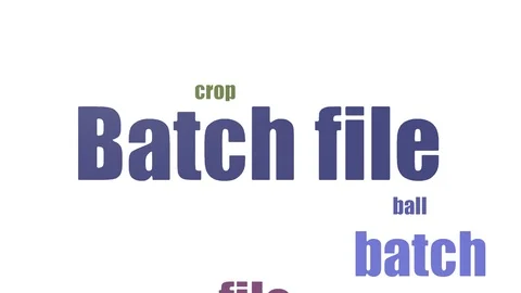 Batch File Tagcloud Animated Isolated On White Stock Footage 107221266