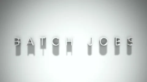 Batch jobs 3D title animation with shadows on a white background Stock Footage 297268423