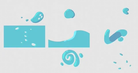 Batch of liquid effect animation frame by frame 4k resolution Stock Footage 332186833