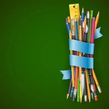 Batch of pencils Stock Illustration