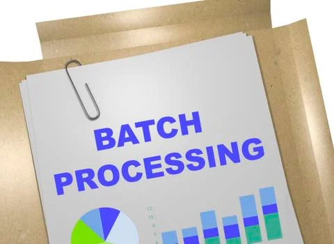 Batch Processing concept Stock Illustration