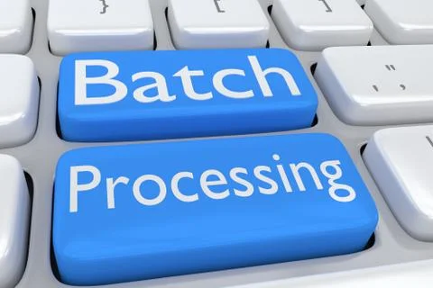 Batch Processing concept Stock Illustration