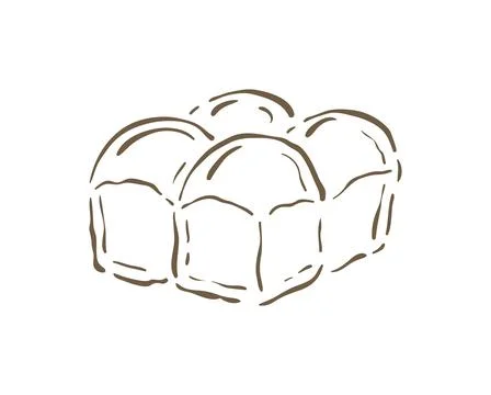 A Batch Of Soft Pull Apart Dinner Rolls In A Pan Vector Illustration Stock Illustration