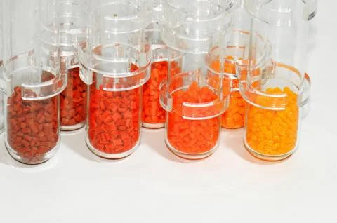  batch in test tubes Stock Photos