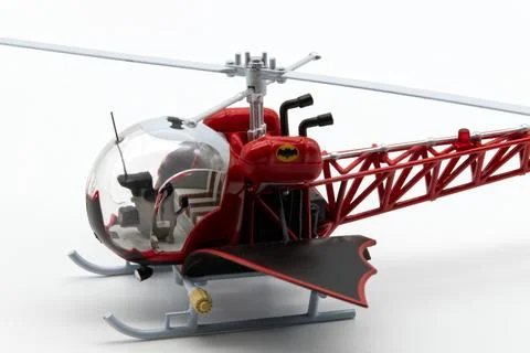 Batcopter model replica from 1966 Batman Tv Movie. Stock Photos