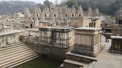 Bateshwar Group of Temples, Gwalior, Madhya Pradesh Stock Footage 186616563