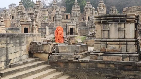 Bateshwar Group of Temples, Gwalior, Madhya Pradesh Stock Footage 186616601