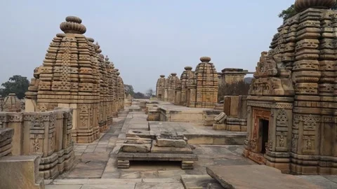 Bateshwar Group of Temples, Gwalior, Madhya Pradesh Stock Footage 186617825