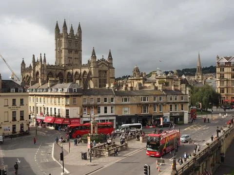 Bath Abbey in Bath Foto stock