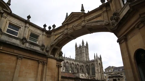 Bath Abbey - best establishing shot Stock Footage 65715795