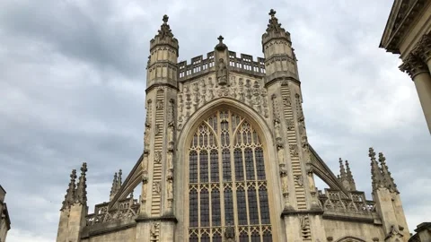Bath Abbey skyline - city of Bath, England. Stock Footage 168887916
