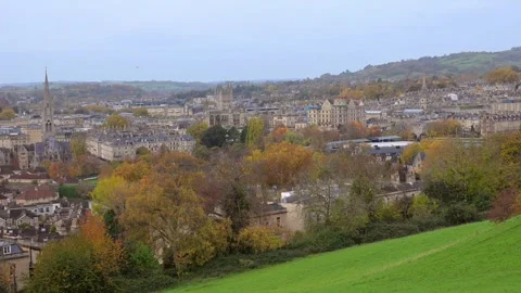 Bath Abbey skyline Stock Footage 321460954