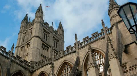 Bath Abbey Timelapse Stock Footage 12227749