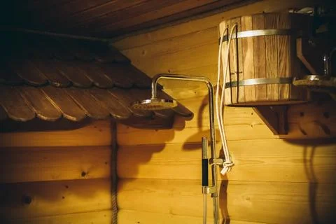 Bath accessories in the bath Stock Photos