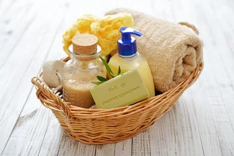 Bath accessories 스톡 사진
