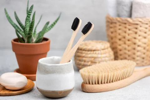 Bath and Spa accessories, zero waste concept Stock Photos