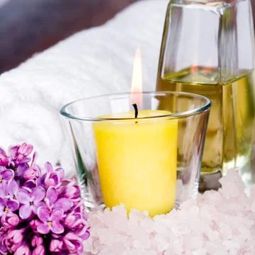 Bath and spa items Stock Photos