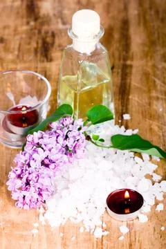 Bath and spa items Stock Photos