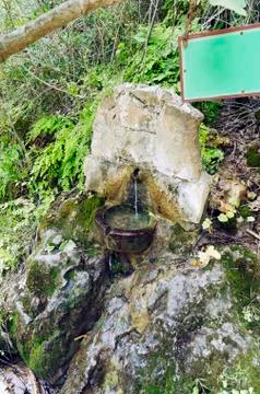 Bath of Aphrodite on Cyprus Stock Photos