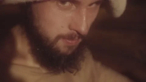 Bath Attendant Is Making Spa Procedures Using Bath Brooms To Boy At Sauna Stock Footage 146599266