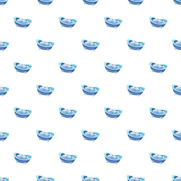 Bath for baby pattern Illustrazione stock