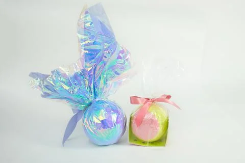 Bath ball isolated in the white background. Stock Photos