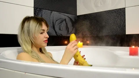 Bath banana Stock Footage 101553120