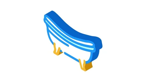 Bath bathroom interior isometric icon animation Stock Footage 327293909