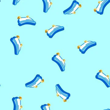 Bath bathroom interior isometric icon seamless pattern Illustrazione stock