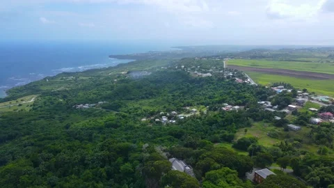 Bath Beach aerial view, Barbados Stock Footage 324817516