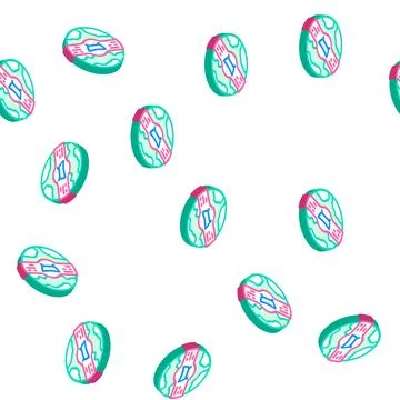 Bath bomb isometric icon seamless pattern Illustrazione stock
