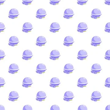 Bath bomb purple lavender spa relaxation seamless pattern Stock Illustration