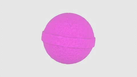 Bath Bomb Rotating on a Transparent Background. Seamless Loop. 4K Stock Footage 308822011