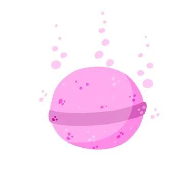 Bath bomb. Soap bubbles. Bathroom Natural cosmetics for relaxation Stock Illustration