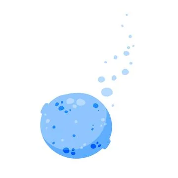 Bath bomb. Soap bubbles. Bathroom Natural cosmetics for relaxation Stock Illustration
