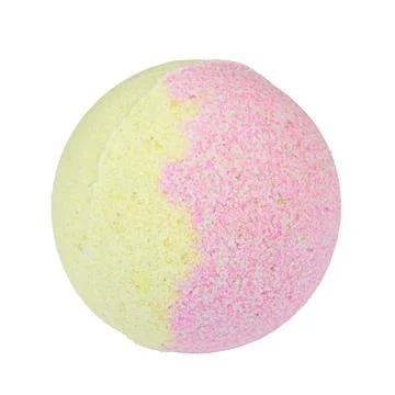 Bath bomb on white background. Spa product Stock Photos