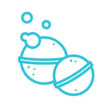 Bath bombs icon. Isolated on white background. From blue icon set. Stock Illustration