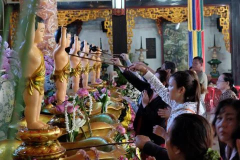 Bath Buddha statue Stock Photos