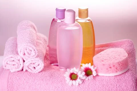 Bath care cosmetics Stock Photos