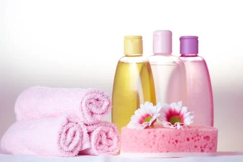 Bath care cosmetics Stock Photos