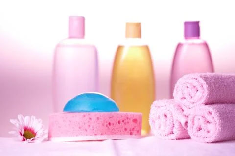 Bath care cosmetics Stock Photos