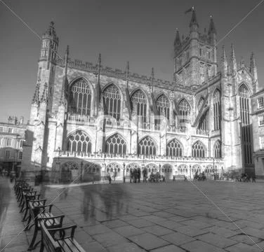 Bath catheadral england Stock Photos