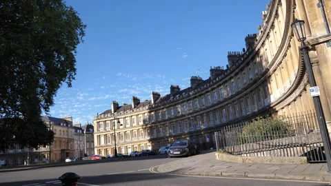 Bath Circus Georgian Buildings B Continuous Sequence Pt4 of 4 Stock Footage 240411532