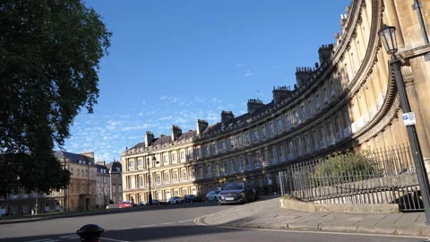 Bath Circus Georgian buildings Pt2 of 5 Stock Footage 240399015